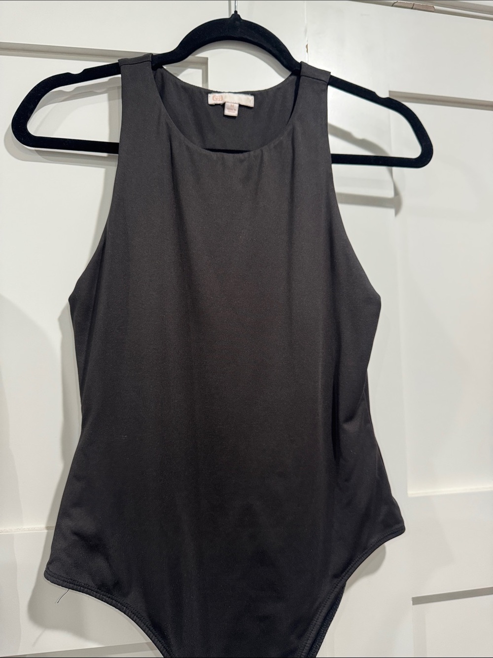 GB girls Black Sleeveless Bodysuit Tank